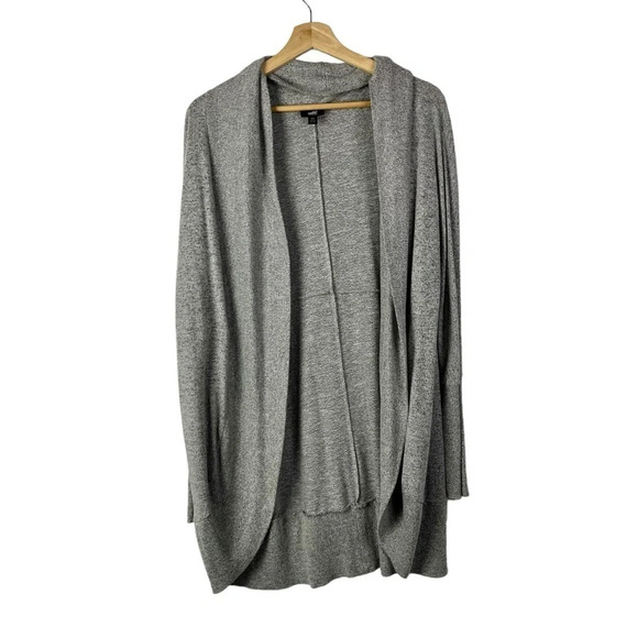 Mossimo Heather Gray Open Front Mid Length Cardigan Sweater M - Picture 1 of 4